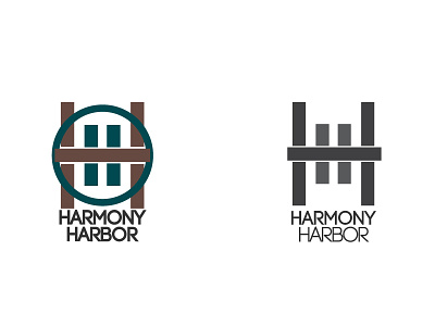Harmony Harbor challenge design harbor logo random word shapes simple