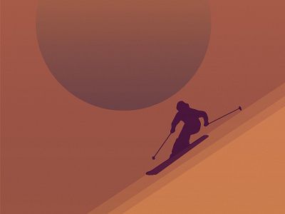 Skiing Mobile Wallpaper dark gradient mobile moonlight paper simple ski wall