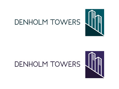 Denholm Towers lines logo logo contest logomark perspective reddit thick towers two tone
