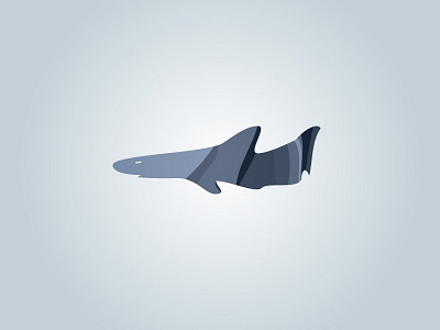 Shark Shadows gradient illustrator logo logomark monotone ombre photoshop shark vector