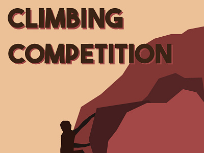 Climbing Competition 2d design flat graphic illustrator poster vector