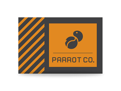Parrot Co. circular design grey logo orange parrot practice vector