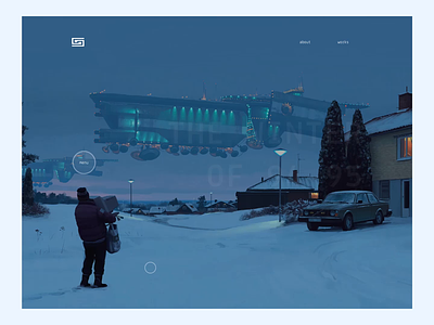 Redesign - Simon Stålenhag - Project Transition after affects animation art interface redesign uiue webdesign