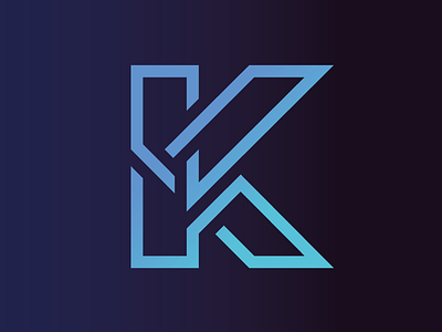 K - Konnekted Logo Concept connect k gradient logo concept konekt
