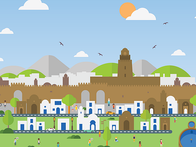 We Love Kairouan - Flat Design City