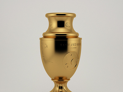 Copa America Trophy 3D model 3d 3d model 3d modeling 3dsmax america brasil copa copa america footbal gold rendering trophy vray