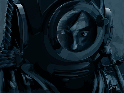 Visions - The Terror || 2019 art blue character color creative digital digital art drawing fan fan art hobbies illustration illustrator ocean sea series the terror under the sea vector vector art