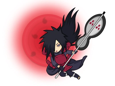 Madara with Rinnegan animation art artwork cartoon character character design characterdesign design illustration madara manga naruto ninja vector vector art vector illustration