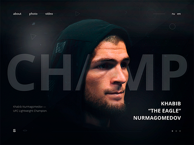 Khabib «The Eagle» Nurmagomedov dagestan interface khabib mma russia sport ufc web design wrestling