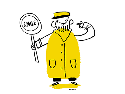 Lollipop man 100dayproject character illustration smile yellow