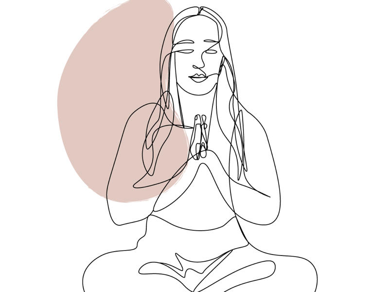 Meditation line art by Jessie Pomper on Dribbble