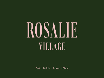 Rosalie Village Branding artdirection branding design layout social media typography