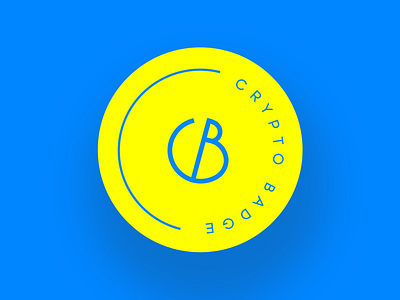 Crypto Badge Logo app branding flat lettering logo type typography web