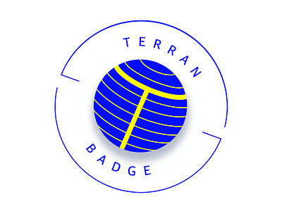 Terran Badge Symbol branding design flat illustration logo type website
