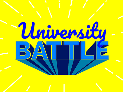 University Battle Lettering Symbol branding design flat illustration lettering logo minimal type typography website