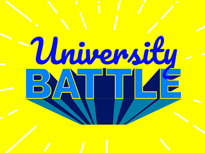 University Battle Lettering Symbol