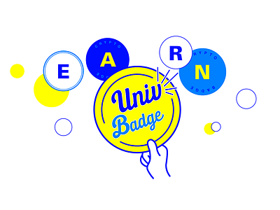 University Badge Banner app branding design flat grahic design illustration minimal type typography ui web