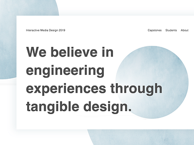 Interactive Media Design 2019 website