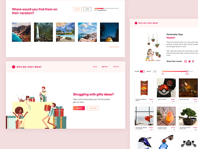 Gifts Ideas Website - WTF do they want gifts gifts ideas gifts website quiz ui web design website