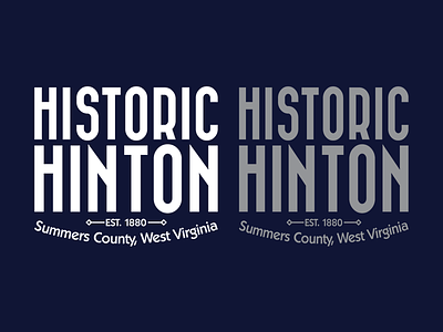 Historic Hinton Logo branding flat graphic design logo minimal retro typography vector