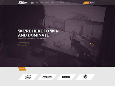 EXILIO GAMING clean esports exilio gaming minimal modern template web webdesign website