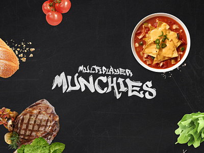 Multiplayer Munchies art food food logo graffiti graffiti logo handwritten logo munchies typo