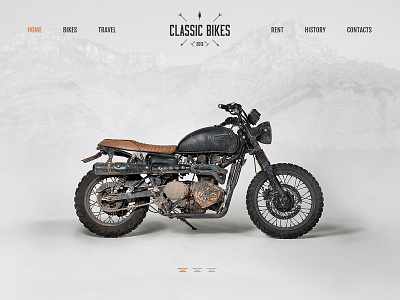 Classic Bikes Website bikes classic classic bikes clean vintage webdesign website