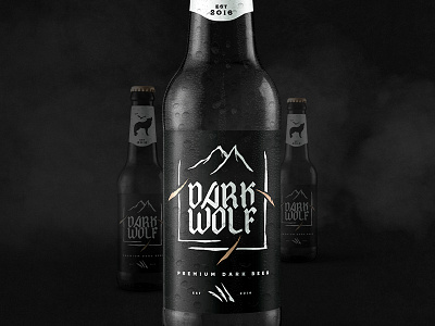 Dark Wolf - Branding beer beer logo bottle design branding kristaps design kristaps design kristaps reinfelds logo packaging design product design