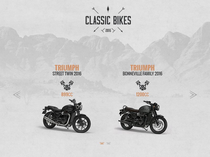 Classic Bikes bikes classic classic bikes moto triumph web animation webdesign website