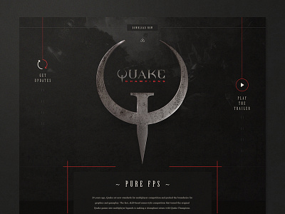 Quake Champions grunge quake quake champions web webdesign website