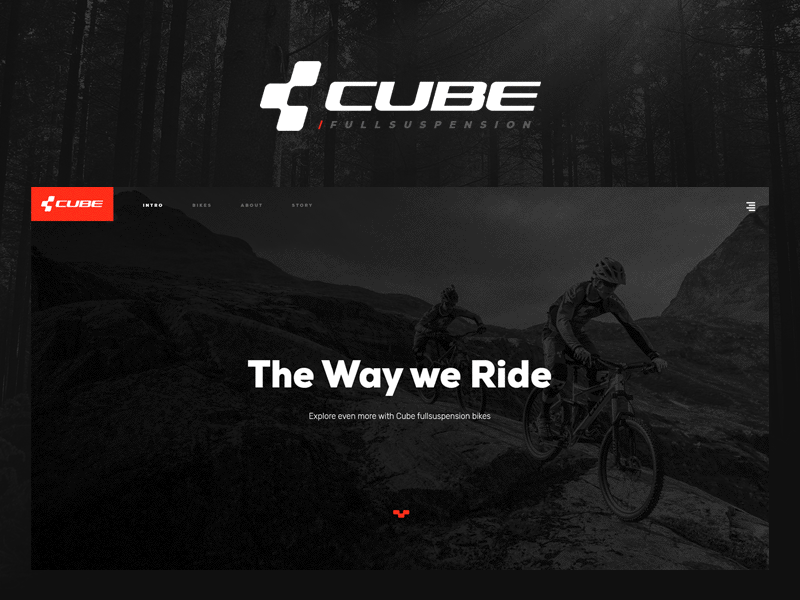 CUBE Full Suspension cube cube bikes interactive kristaps design modern web web design web interface website