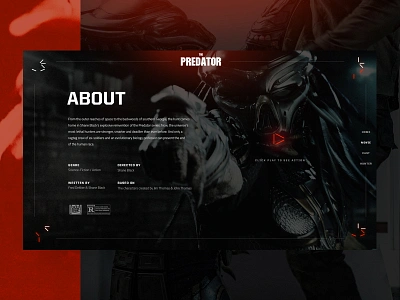 PREDATOR Website Concept predator predator website web web interfaces webdesign website