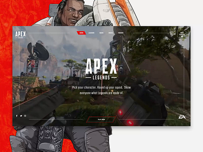 Apex Legends Website Concept apex legends apex legends web apex legends website clean ea game website gaming interactive modern web web design web interfaces website