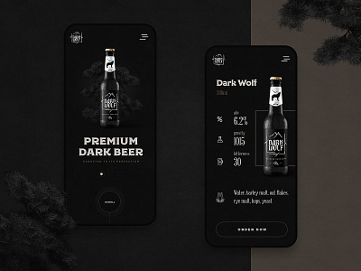 DARK WOLF app app design application application design beer app beer application beer design beer packaging brewery dark beer dark wolf mobile app packaging