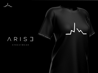 ARISE arise black brand branding clean clothing dark logo logo design logotype minimalstic shirt design streetwear tshirt