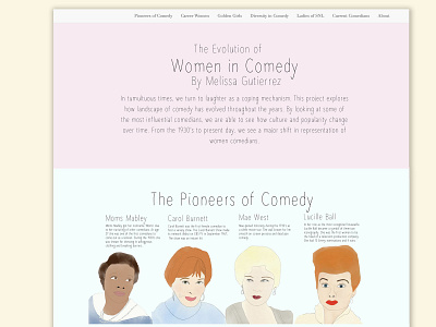 The Evolution of Women in Comedy data visualization design ui ux web