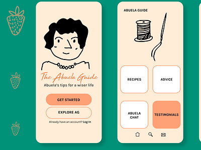 Abuela Guide App app design illustration ui ux