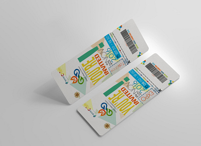 Event Ticket Design for Gadjah Mada Exhibition adobe photoshop branding design event mockup ticket