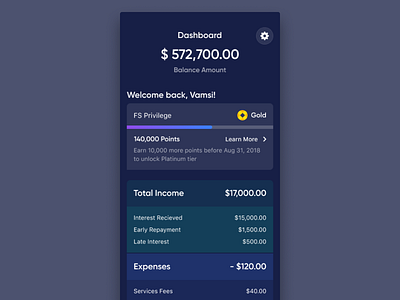 Investor App 2.0 Dashboard