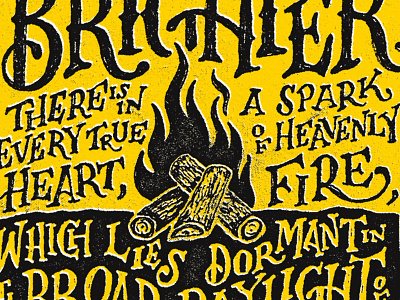 Brighter illustration sevenly typography