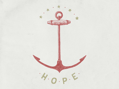 Anchor illustration pen ink sevenly texture typography
