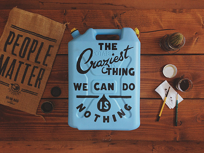 Give Away! charity water hand lettering hand painted sign paint typography