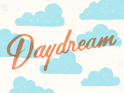 Daydream acrylic dry brush hand lettering paint sevenly texture typography