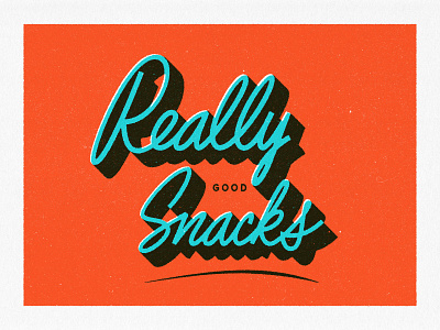 Snacks illustrator texture typography
