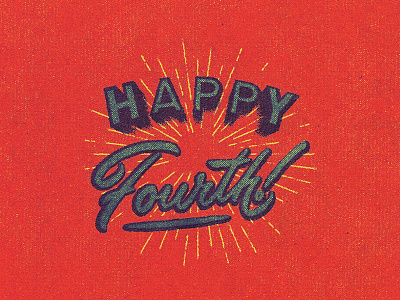 Happy Fourth overlay texture typography