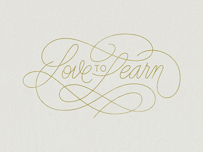 Love to Learn lettering script typography vector