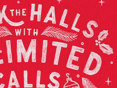 Deck The Halls hand lettering illustration lettering pencil texture typography