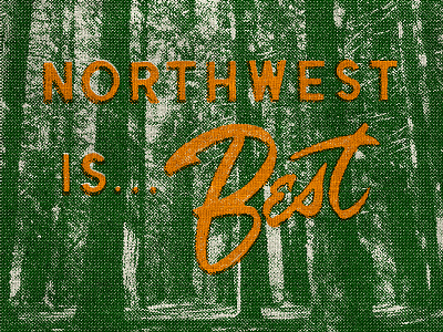 Nw Is Best halftone lettering texture type typography vintage
