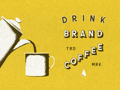 Drink Brand Coffee coffee cup illustration lettering texture type typography