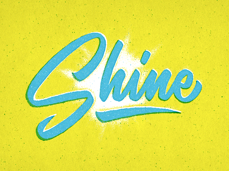 Shine gif hand lettering illustration lettering script texture type typography
